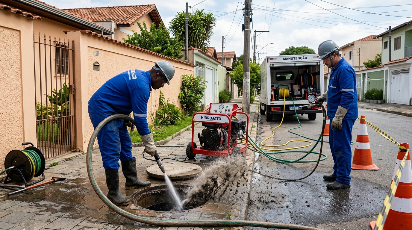 Hidrojateamento industrial no Engenho Velho, Jaboatão dos Guararapes‑PE