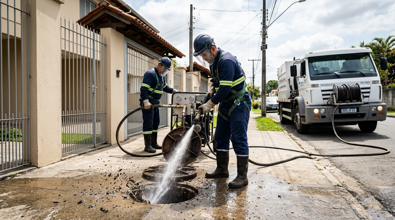 Hidrojateamento no Engenho Velho, Jaboatão dos Guararapes‑PE